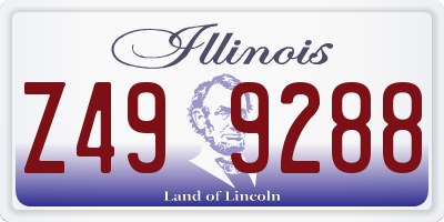 IL license plate Z499288