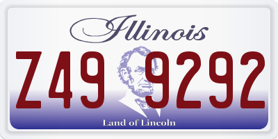 IL license plate Z499292