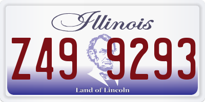IL license plate Z499293