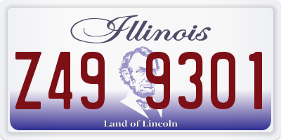 IL license plate Z499301