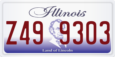 IL license plate Z499303