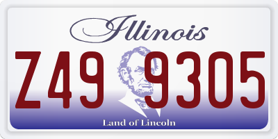 IL license plate Z499305