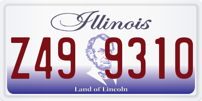 IL license plate Z499310
