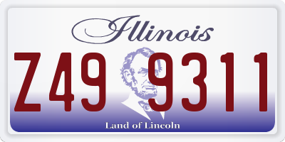 IL license plate Z499311