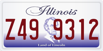 IL license plate Z499312