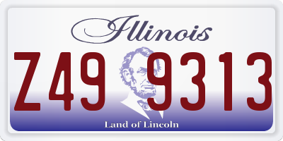 IL license plate Z499313