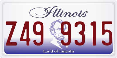IL license plate Z499315