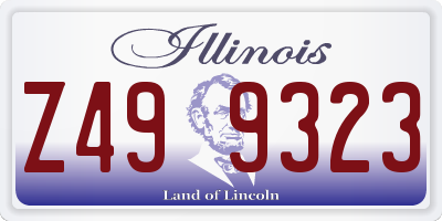 IL license plate Z499323