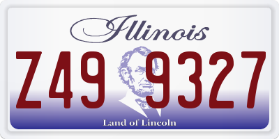 IL license plate Z499327