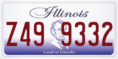 IL license plate Z499332