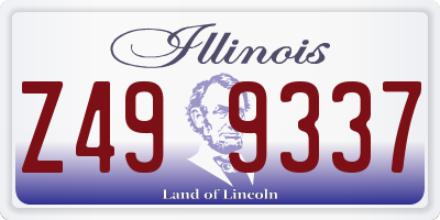 IL license plate Z499337