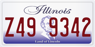 IL license plate Z499342