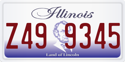 IL license plate Z499345
