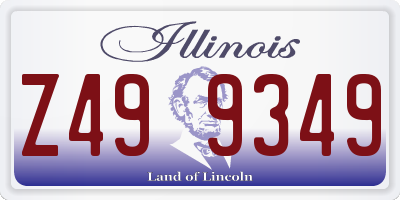 IL license plate Z499349