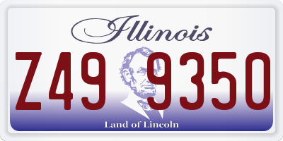 IL license plate Z499350