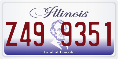 IL license plate Z499351