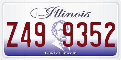 IL license plate Z499352