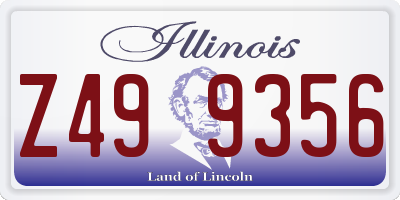 IL license plate Z499356