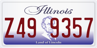 IL license plate Z499357