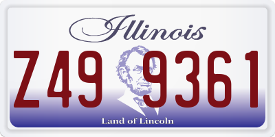 IL license plate Z499361
