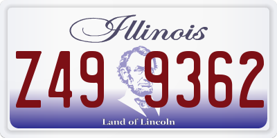 IL license plate Z499362