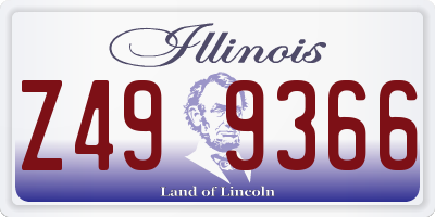 IL license plate Z499366