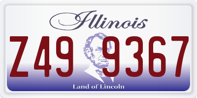 IL license plate Z499367