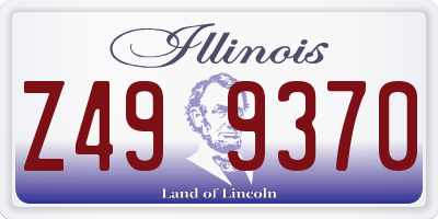 IL license plate Z499370