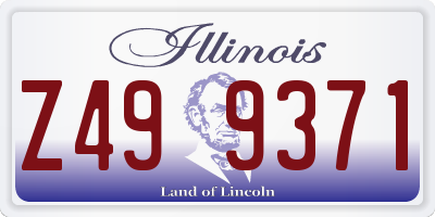 IL license plate Z499371