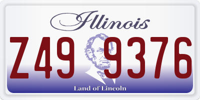 IL license plate Z499376