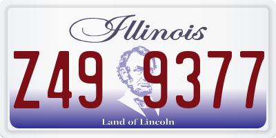 IL license plate Z499377