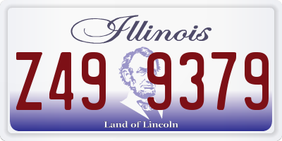 IL license plate Z499379