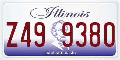 IL license plate Z499380