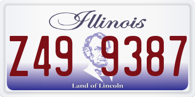 IL license plate Z499387