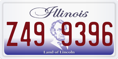 IL license plate Z499396