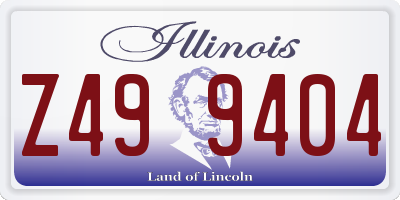 IL license plate Z499404