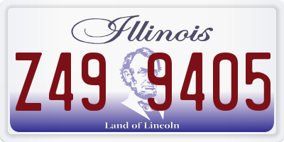 IL license plate Z499405