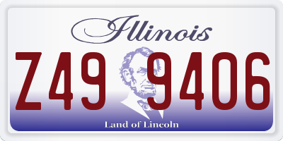 IL license plate Z499406