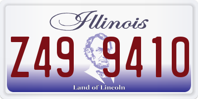 IL license plate Z499410