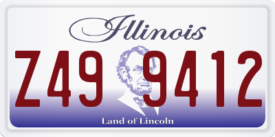 IL license plate Z499412