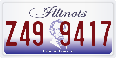 IL license plate Z499417