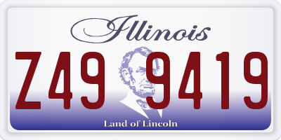 IL license plate Z499419