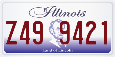 IL license plate Z499421
