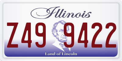 IL license plate Z499422