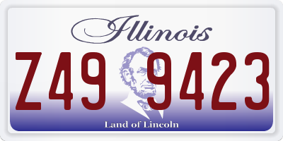IL license plate Z499423