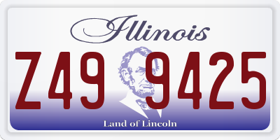 IL license plate Z499425