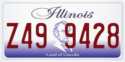 IL license plate Z499428