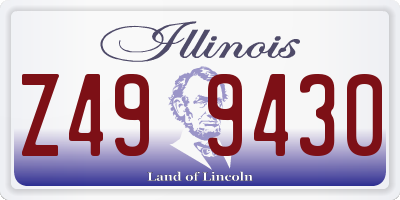 IL license plate Z499430