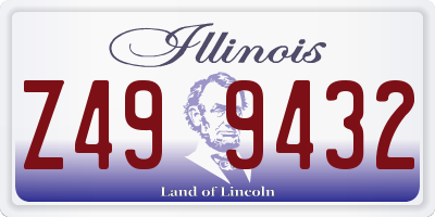 IL license plate Z499432