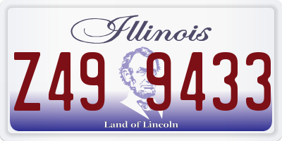 IL license plate Z499433